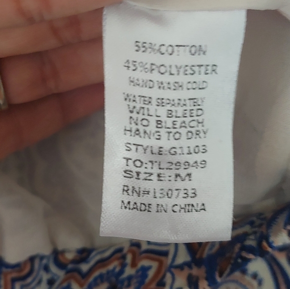 Umgee Boho Paisley Yellow Blue Bomber Jacket Medium Mixed Print - Picture 9 of 11